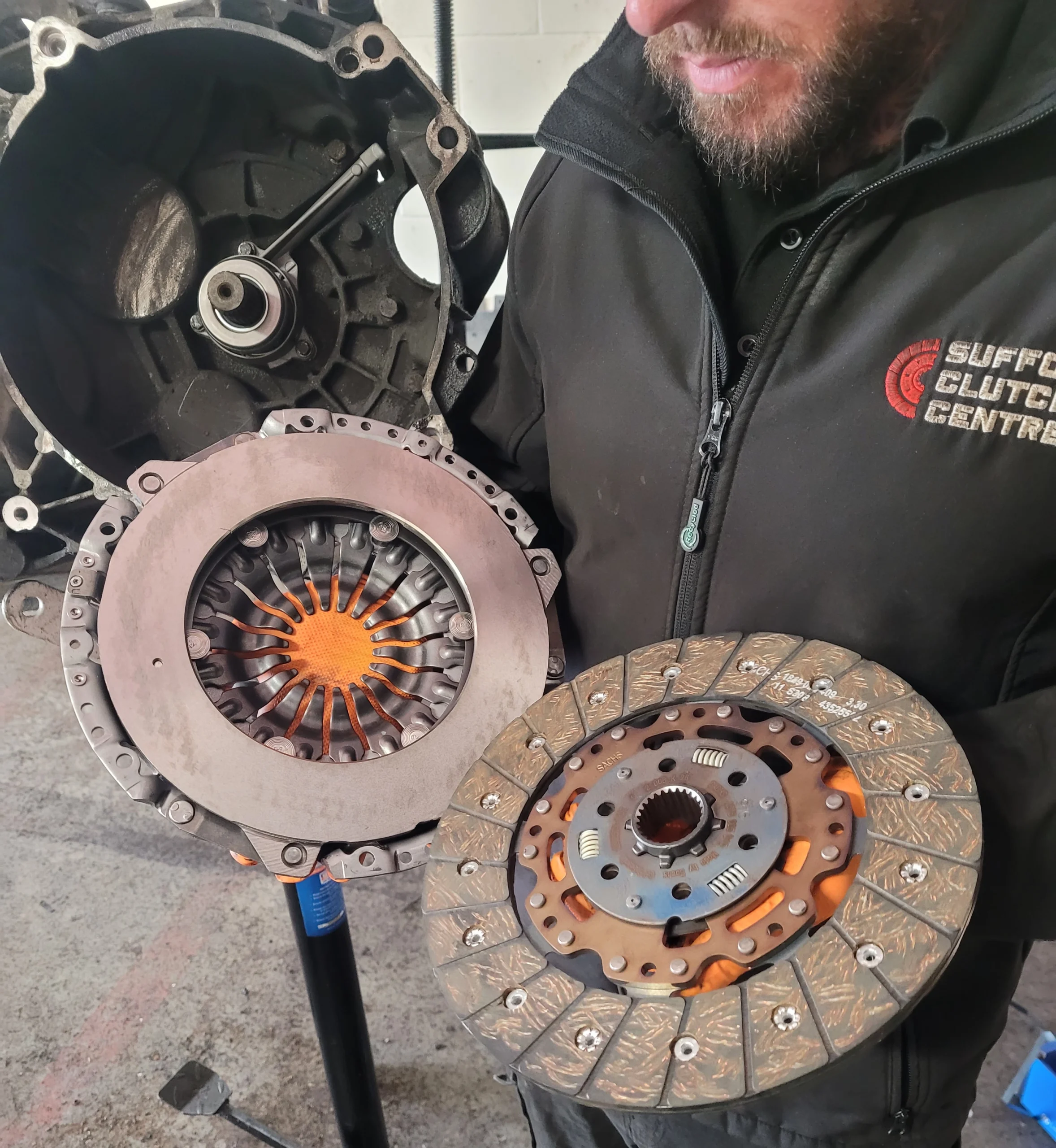 Man Holding Cutch Parts